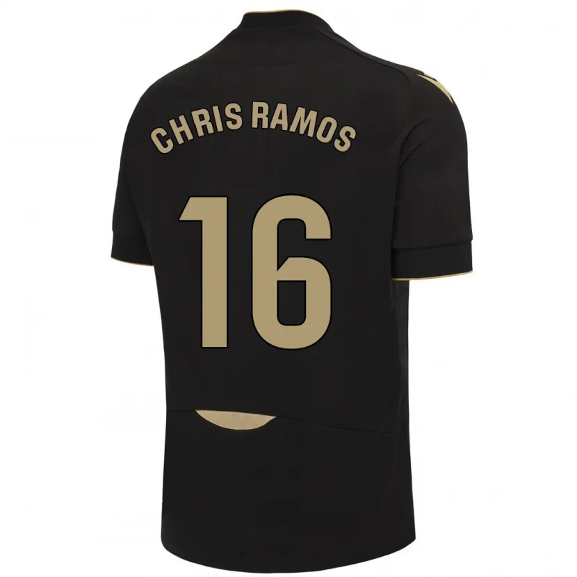 Danxen Niño Camiseta Chris Ramos #16 Negro 2ª Equipación 2023/24 La Camisa