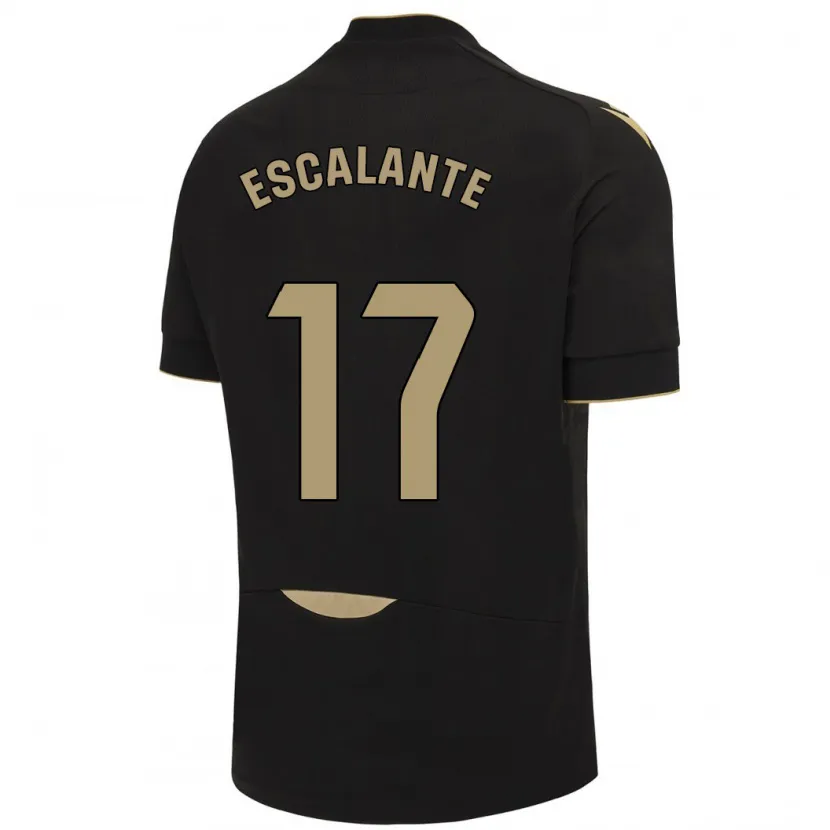 Danxen Niño Camiseta Gonzalo Escalante #17 Negro 2ª Equipación 2023/24 La Camisa