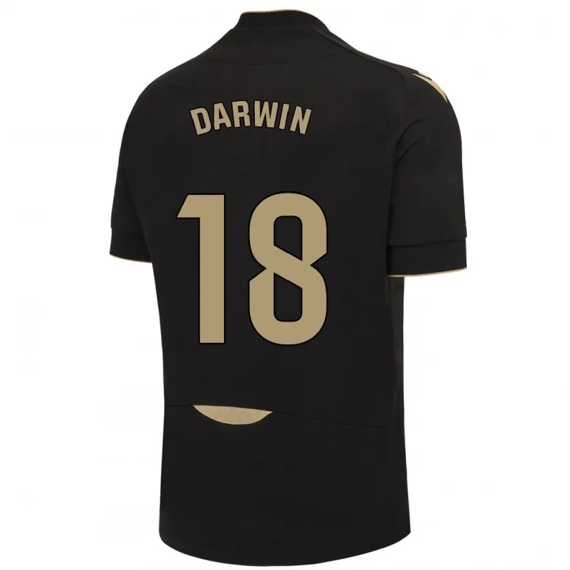 Danxen Niño Camiseta Darwin Machís #18 Negro 2ª Equipación 2023/24 La Camisa