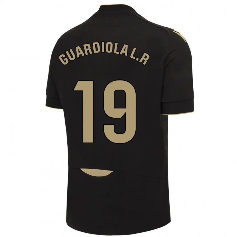 Danxen Niño Camiseta Sergi Guardiola #19 Negro 2ª Equipación 2023/24 La Camisa