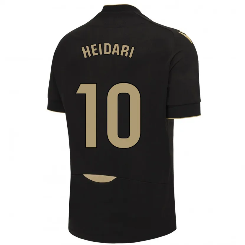 Danxen Niño Camiseta Arman Heidari #10 Negro 2ª Equipación 2023/24 La Camisa