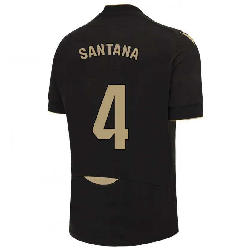 Danxen Niño Camiseta María Del Carmen Santana Vázquez #4 Negro 2ª Equipación 2023/24 La Camisa