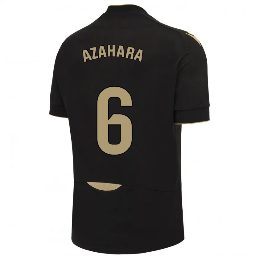 Danxen Niño Camiseta Azahara #6 Negro 2ª Equipación 2023/24 La Camisa