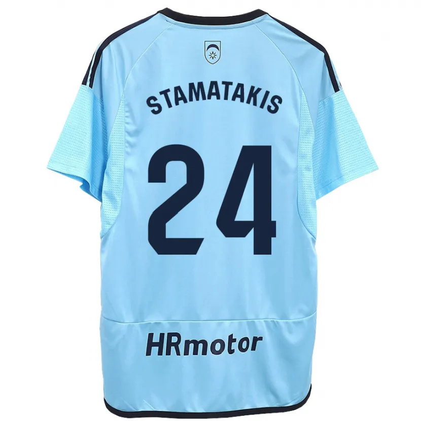 Danxen Niño Camiseta Dimitrios Stamatakis #24 Azul 2ª Equipación 2023/24 La Camisa