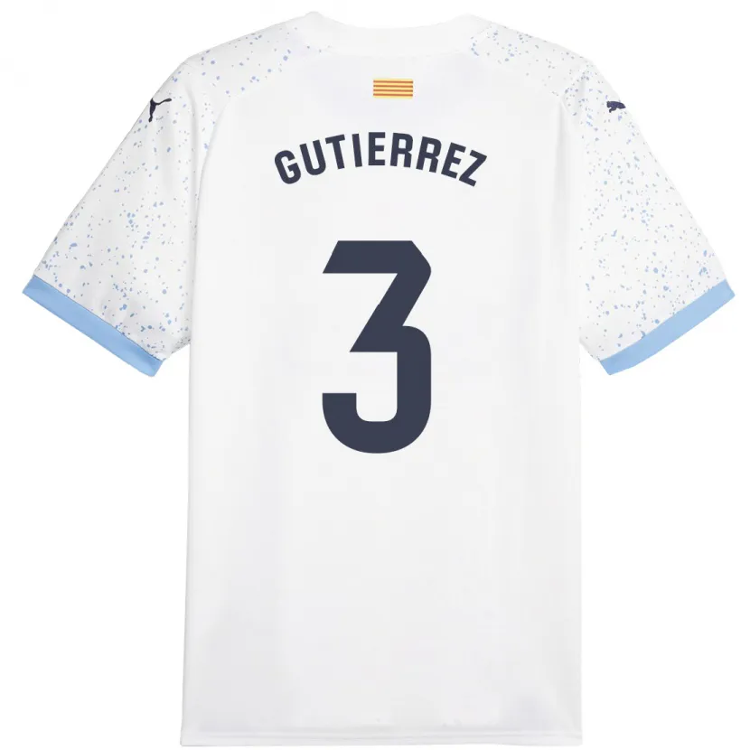 Danxen Niño Camiseta Miguel Gutiérrez #3 Blanco 2ª Equipación 2023/24 La Camisa