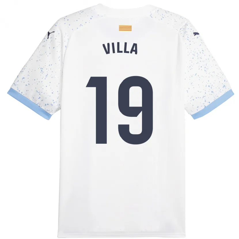 Danxen Niño Camiseta Toni Villa #19 Blanco 2ª Equipación 2023/24 La Camisa