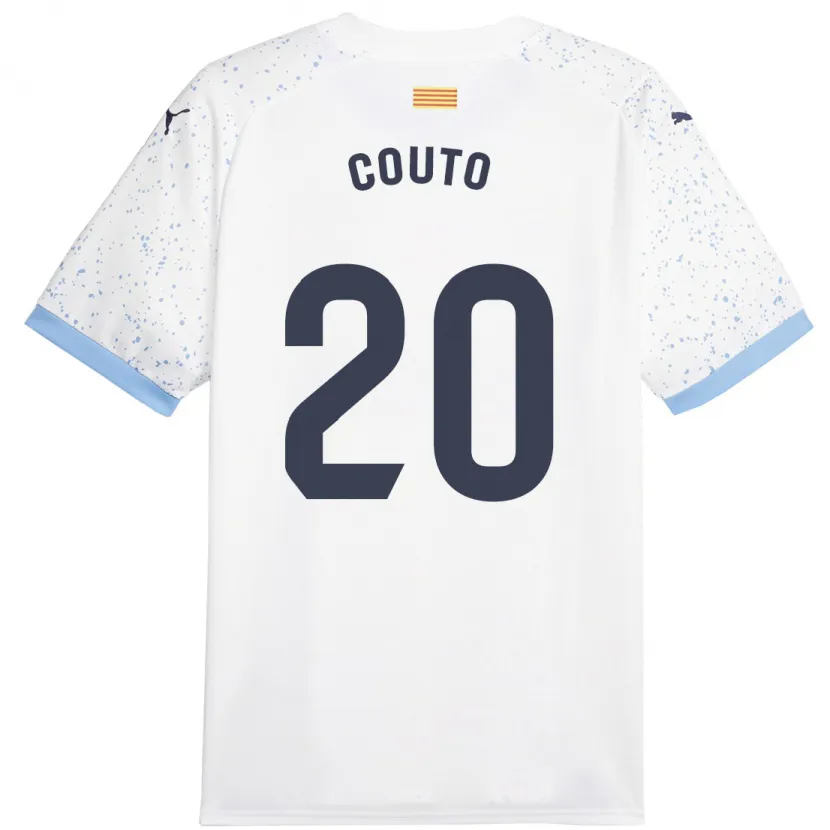 Danxen Niño Camiseta Yan Couto #20 Blanco 2ª Equipación 2023/24 La Camisa