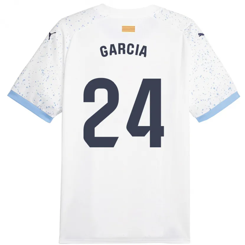 Danxen Niño Camiseta Borja García #24 Blanco 2ª Equipación 2023/24 La Camisa