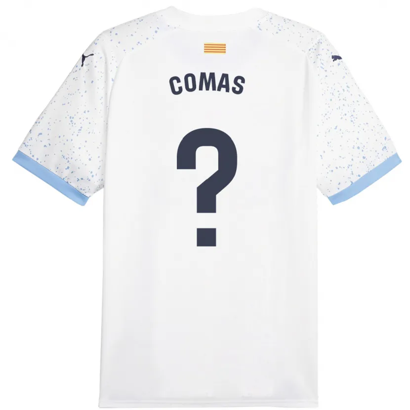 Danxen Niño Camiseta Oriol Comas #0 Blanco 2ª Equipación 2023/24 La Camisa