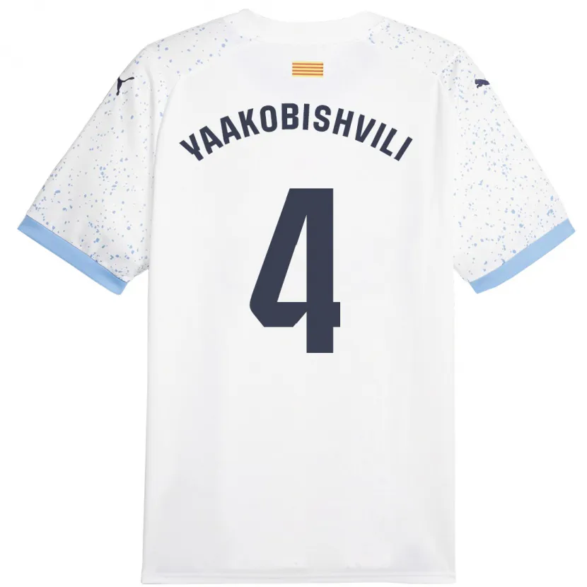 Danxen Niño Camiseta Antal Yaakobishvili #4 Blanco 2ª Equipación 2023/24 La Camisa