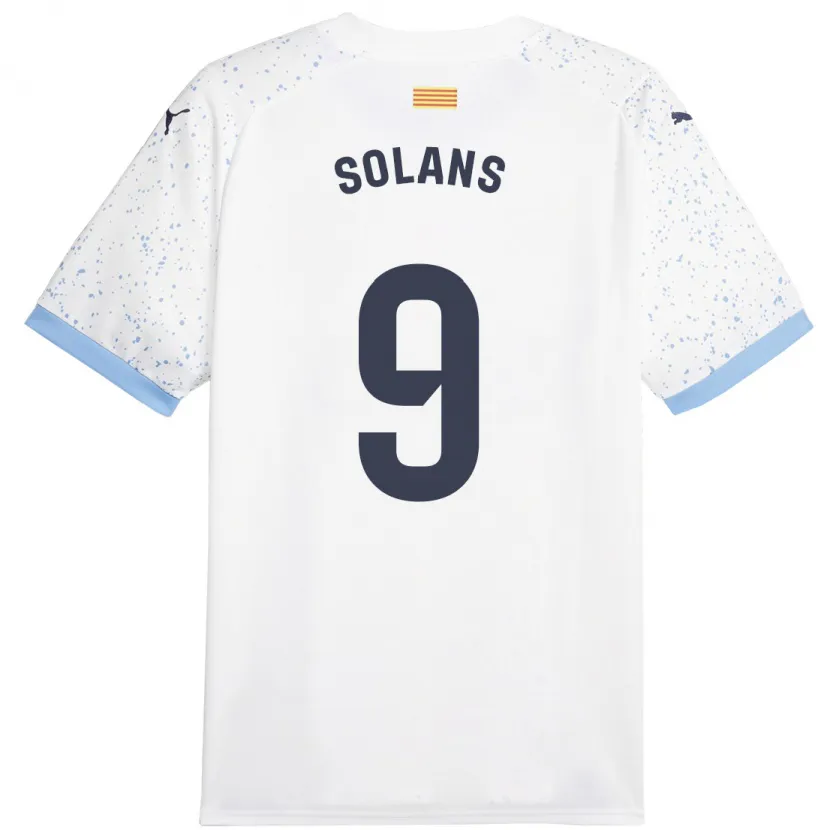 Danxen Niño Camiseta Sergi Solans #9 Blanco 2ª Equipación 2023/24 La Camisa