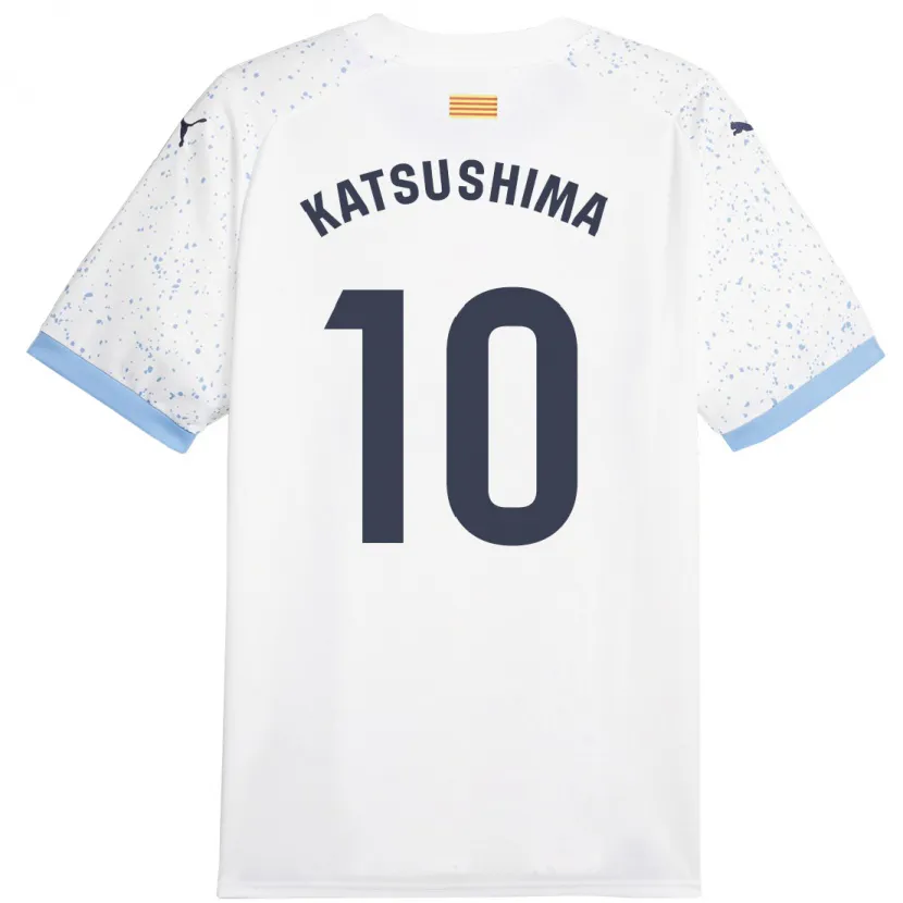 Danxen Niño Camiseta Shinnosuke Katsushima #10 Blanco 2ª Equipación 2023/24 La Camisa