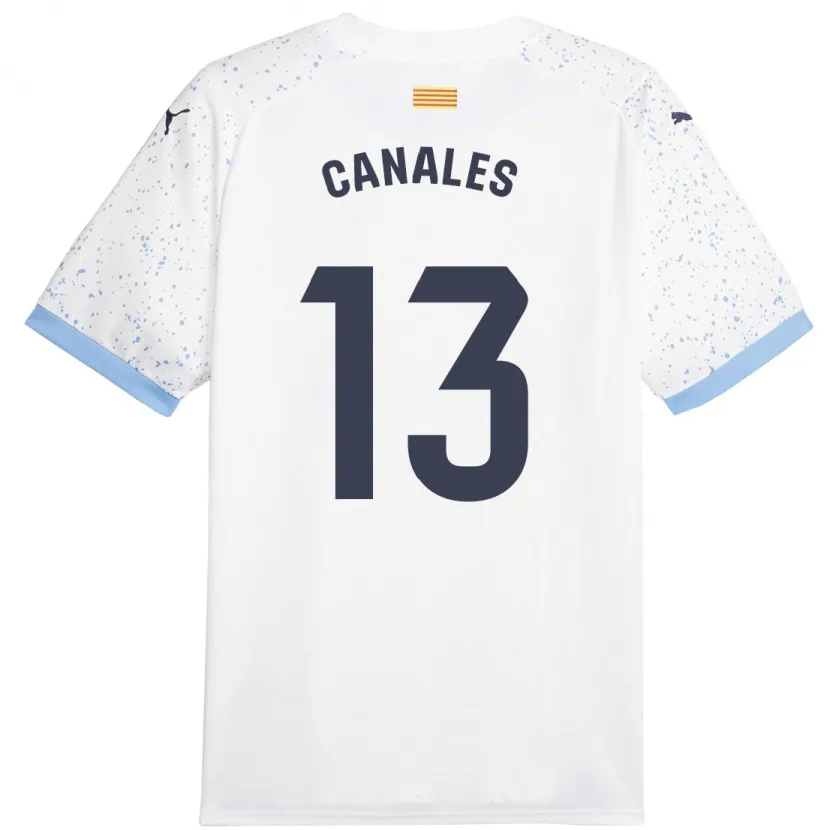 Danxen Niño Camiseta Juanvi Canales #13 Blanco 2ª Equipación 2023/24 La Camisa