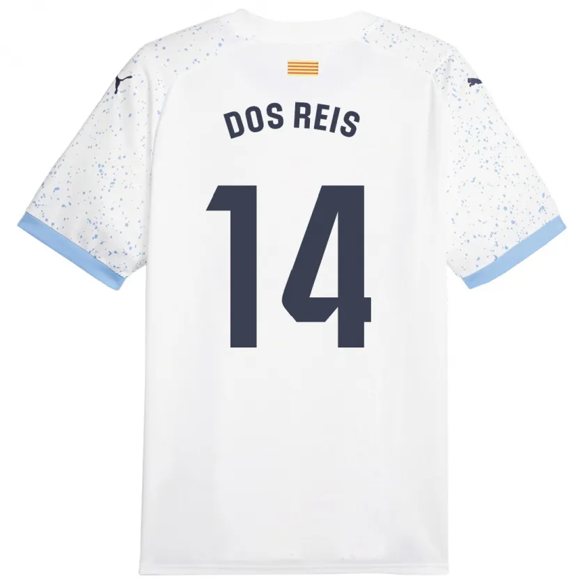 Danxen Niño Camiseta Leo Dos Reis #14 Blanco 2ª Equipación 2023/24 La Camisa