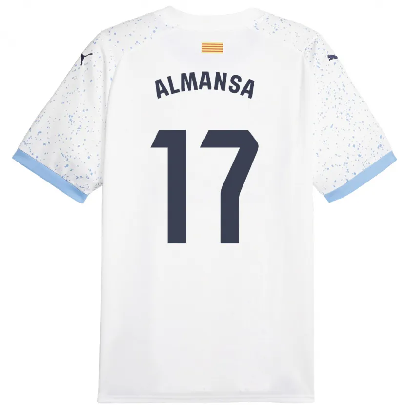 Danxen Niño Camiseta Alex Almansa #17 Blanco 2ª Equipación 2023/24 La Camisa