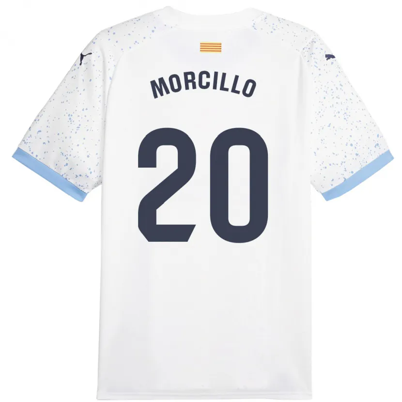 Danxen Niño Camiseta Luis Morcillo #20 Blanco 2ª Equipación 2023/24 La Camisa