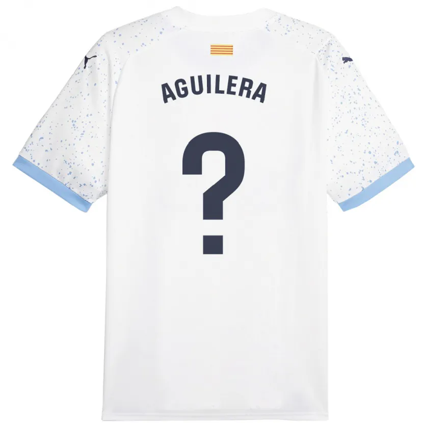 Danxen Niño Camiseta Oriol Aguilera #0 Blanco 2ª Equipación 2023/24 La Camisa