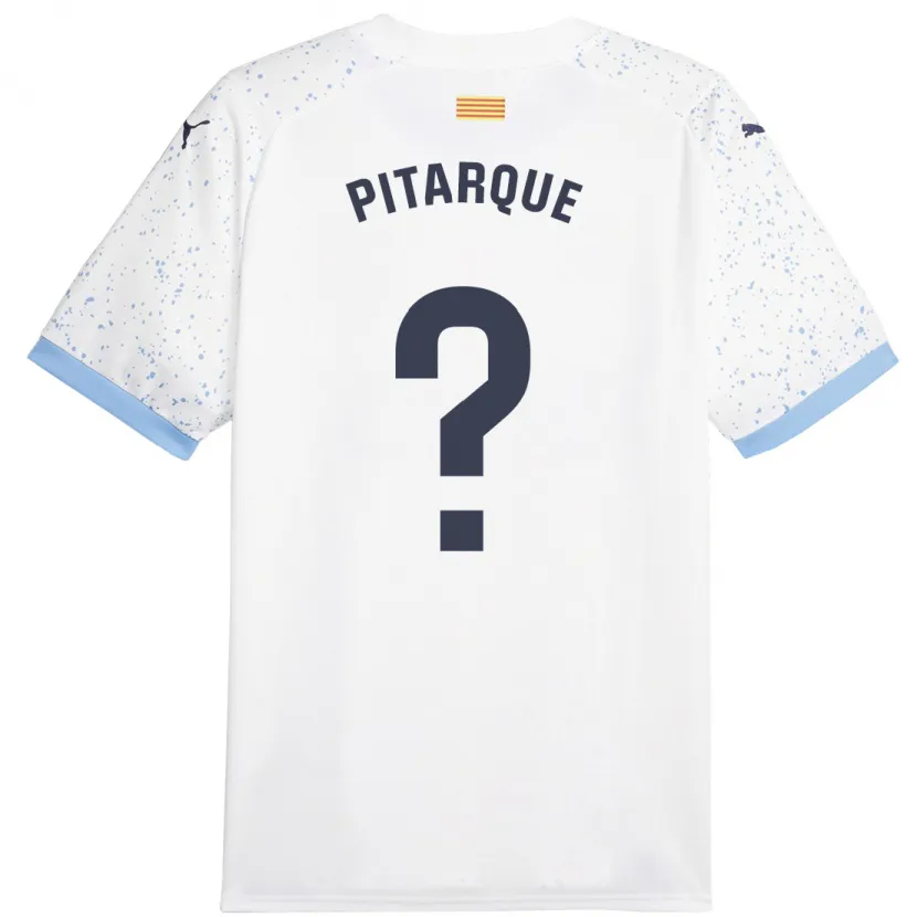 Danxen Niño Camiseta Víctor Pitarque #0 Blanco 2ª Equipación 2023/24 La Camisa