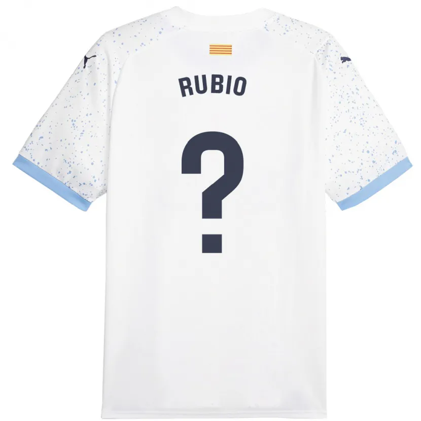 Danxen Niño Camiseta Albert Rubio #0 Blanco 2ª Equipación 2023/24 La Camisa