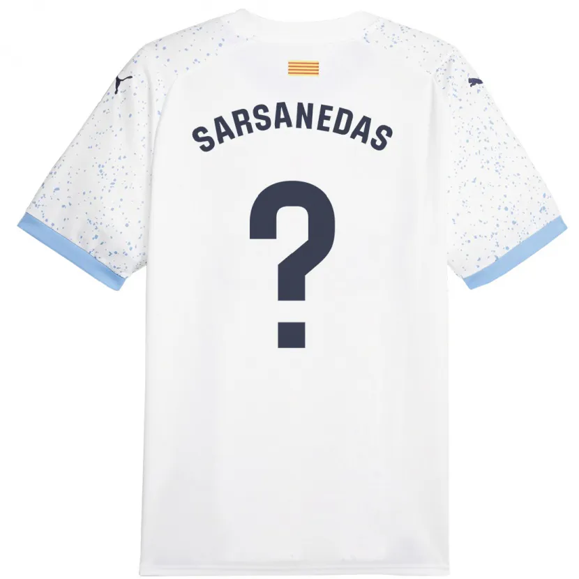 Danxen Niño Camiseta Joao Sarsanedas #0 Blanco 2ª Equipación 2023/24 La Camisa