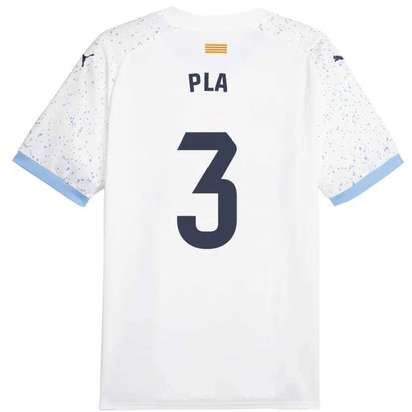 Danxen Niño Camiseta Marta Pla #3 Blanco 2ª Equipación 2023/24 La Camisa