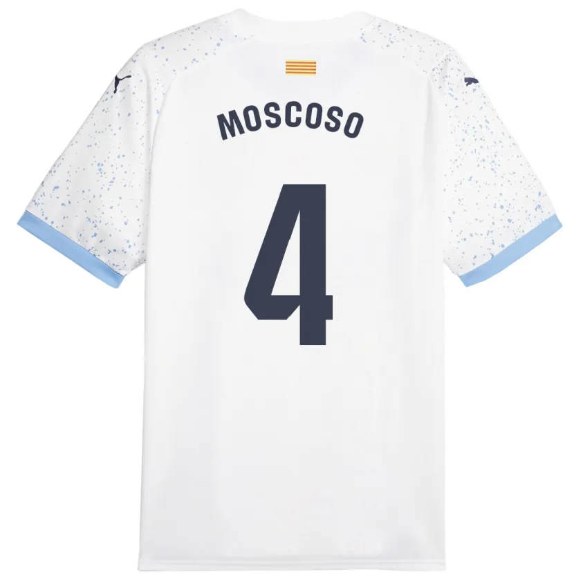 Danxen Niño Camiseta Miriam Moscoso #4 Blanco 2ª Equipación 2023/24 La Camisa