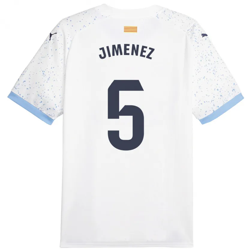 Danxen Niño Camiseta Ángela Jiménez #5 Blanco 2ª Equipación 2023/24 La Camisa