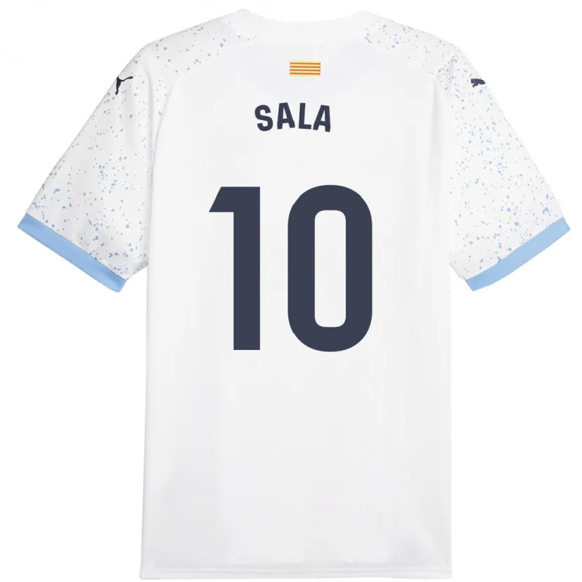 Danxen Niño Camiseta Georgina Sala #10 Blanco 2ª Equipación 2023/24 La Camisa