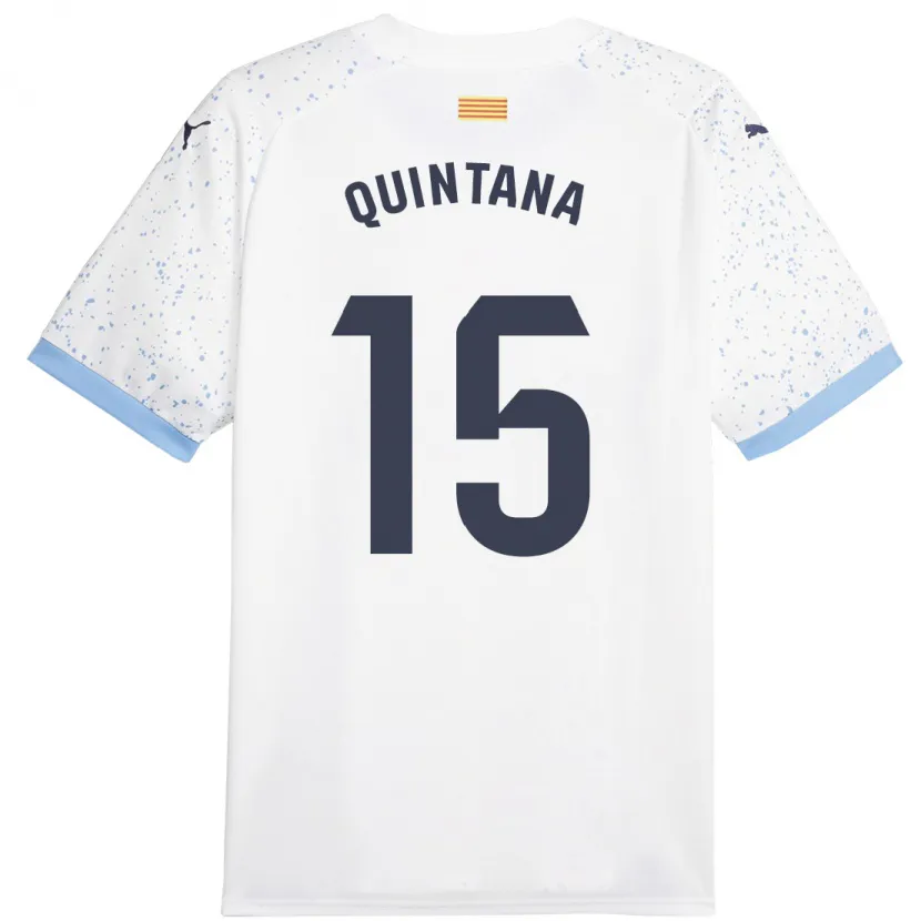 Danxen Niño Camiseta Amru Quintana #15 Blanco 2ª Equipación 2023/24 La Camisa