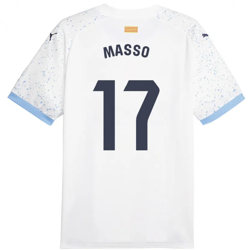 Danxen Niño Camiseta Ainoa Massó #17 Blanco 2ª Equipación 2023/24 La Camisa