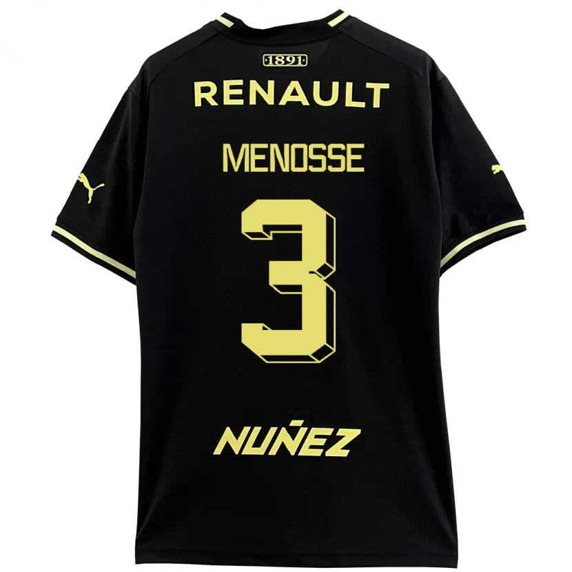 Danxen Niño Camiseta Hernán Menosse #3 Negro 2ª Equipación 2023/24 La Camisa