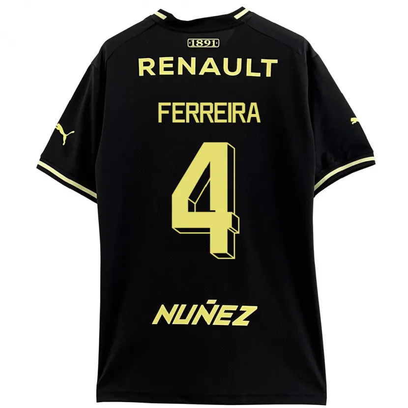 Danxen Niño Camiseta Joaquín Ferreira #4 Negro 2ª Equipación 2023/24 La Camisa