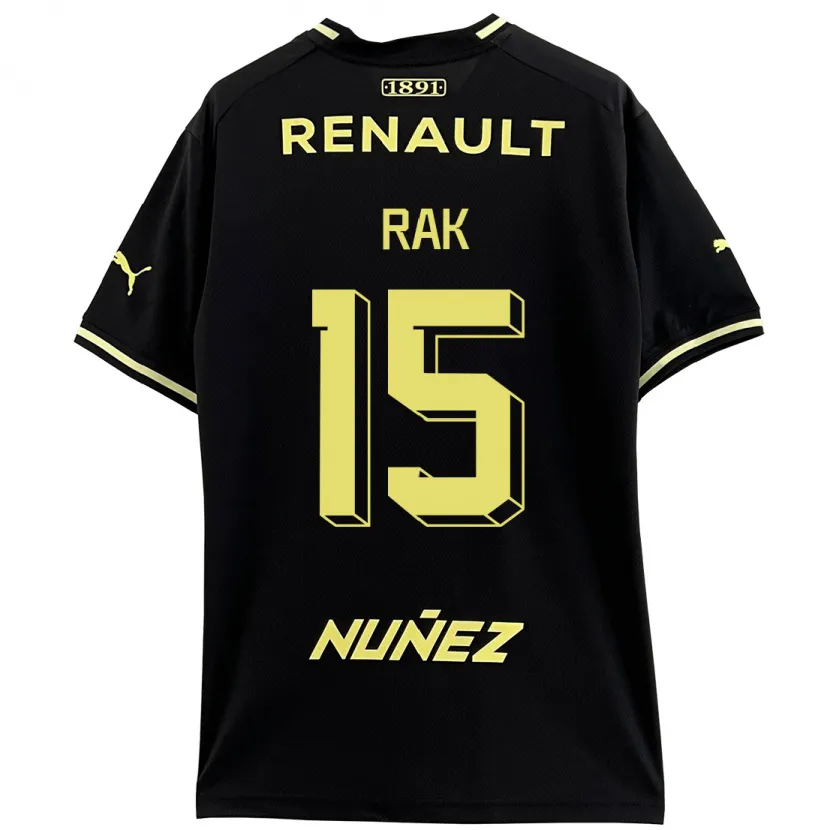 Danxen Niño Camiseta Yonatthan Rak #15 Negro 2ª Equipación 2023/24 La Camisa