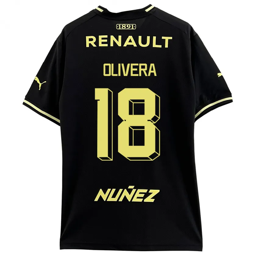 Danxen Niño Camiseta Maximiliano Olivera #18 Negro 2ª Equipación 2023/24 La Camisa