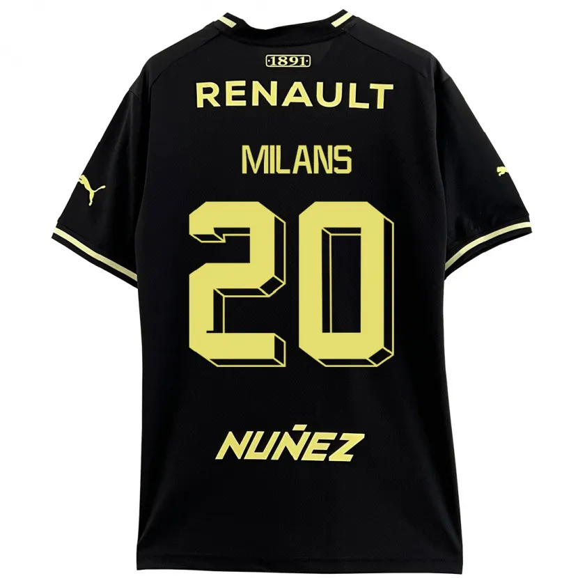 Danxen Niño Camiseta Pedro Milans #20 Negro 2ª Equipación 2023/24 La Camisa