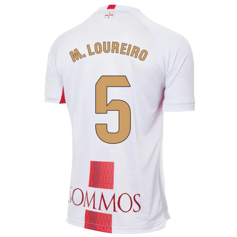 Danxen Niño Camiseta Miguel Loureiro #5 Blanco 2ª Equipación 2023/24 La Camisa