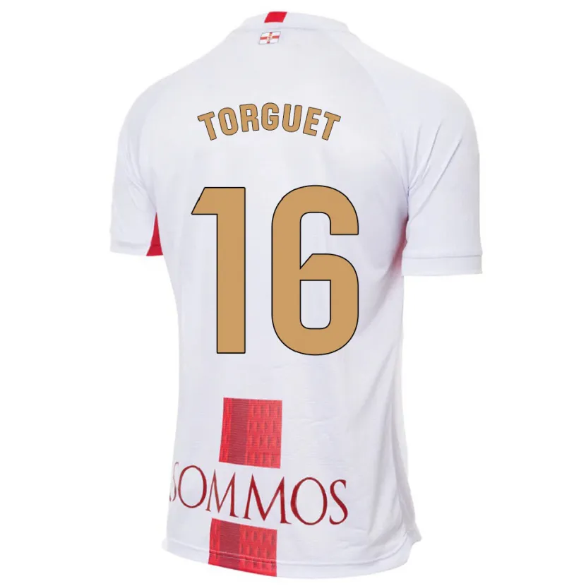 Danxen Niño Camiseta Miguel Torguet #16 Blanco 2ª Equipación 2023/24 La Camisa