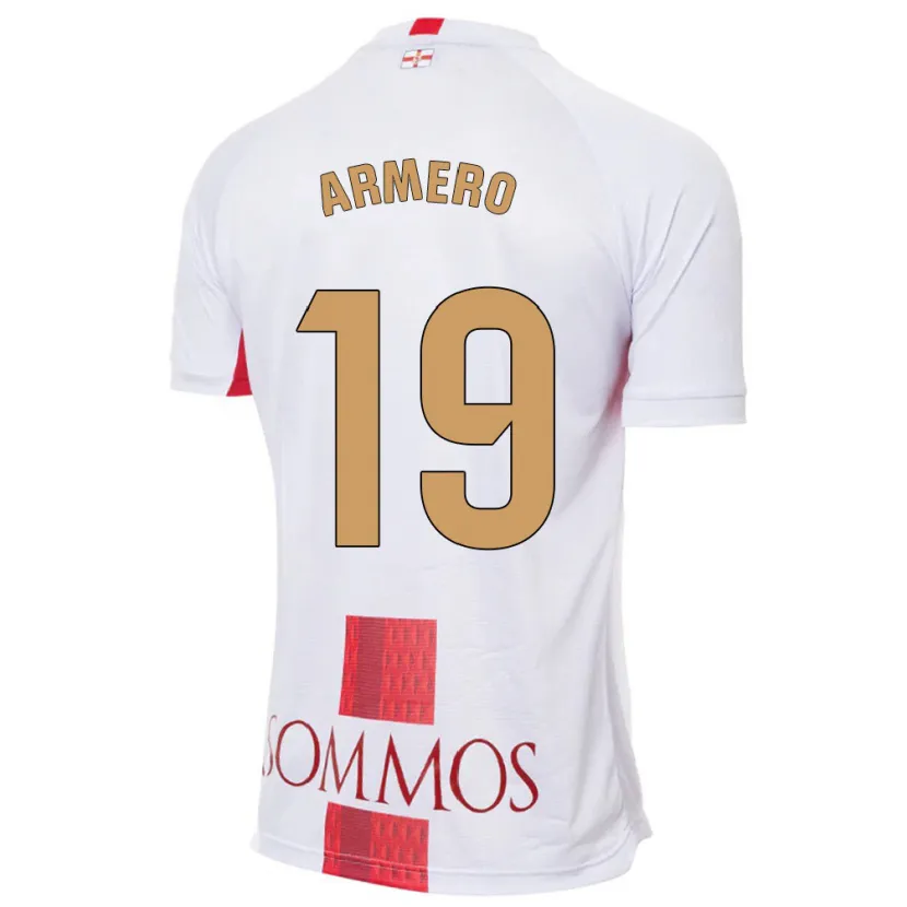 Danxen Niño Camiseta Sergi Armero #19 Blanco 2ª Equipación 2023/24 La Camisa