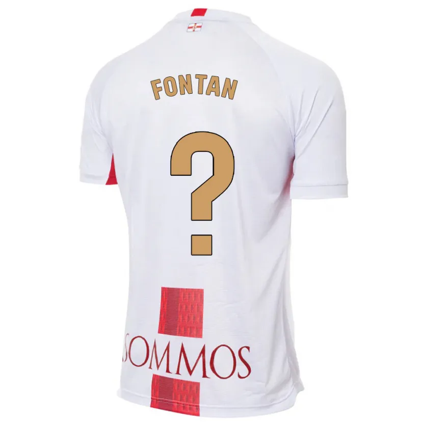 Danxen Niño Camiseta Nico Fontán #0 Blanco 2ª Equipación 2023/24 La Camisa