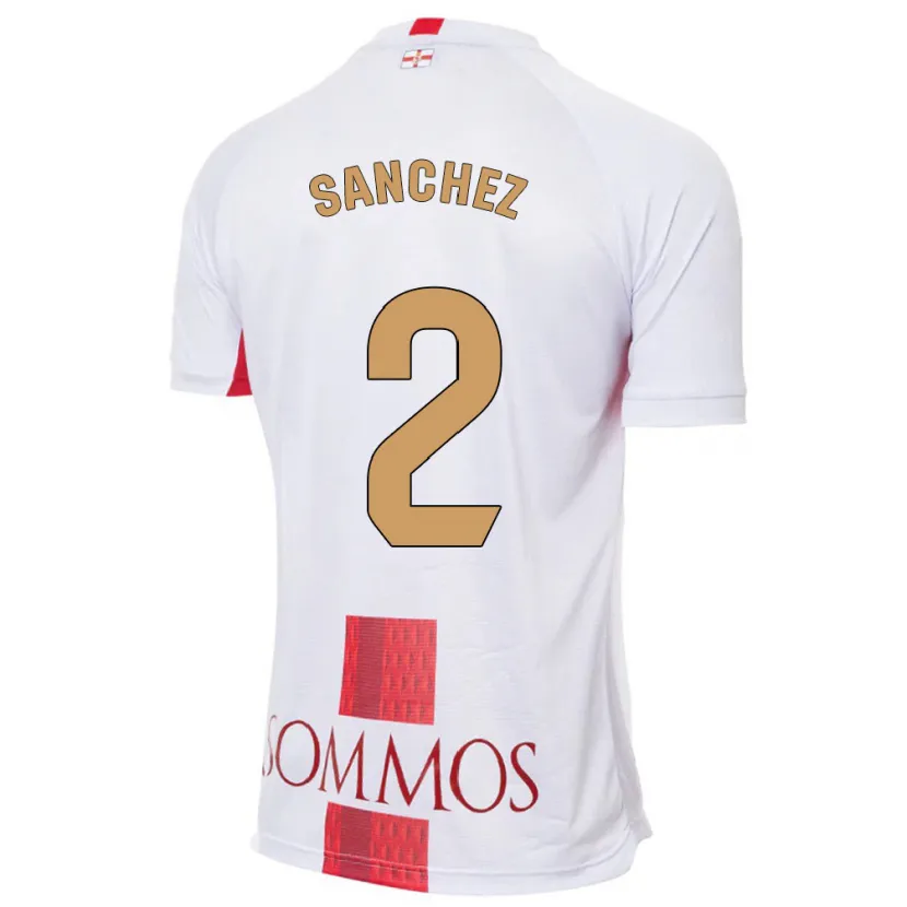 Danxen Niño Camiseta Paz Sánchez #2 Blanco 2ª Equipación 2023/24 La Camisa