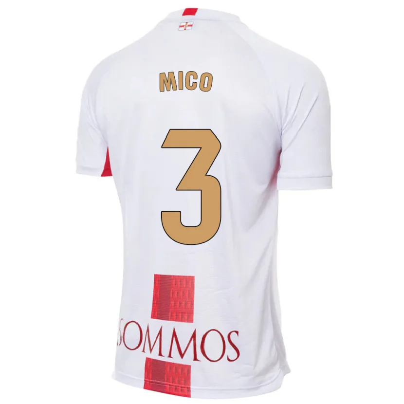 Danxen Niño Camiseta Sara Micó #3 Blanco 2ª Equipación 2023/24 La Camisa