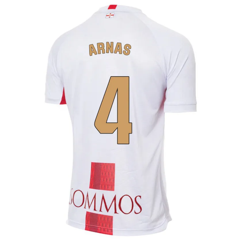 Danxen Niño Camiseta Iris Arnas #4 Blanco 2ª Equipación 2023/24 La Camisa