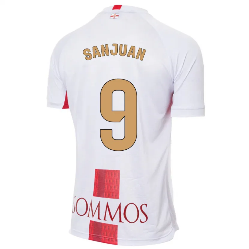 Danxen Niño Camiseta Royo Sanjuan #9 Blanco 2ª Equipación 2023/24 La Camisa