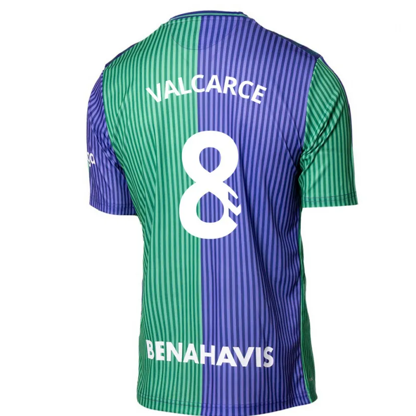 Danxen Niño Camiseta Alejandro Valcarce #8 Verde Azul 2ª Equipación 2023/24 La Camisa