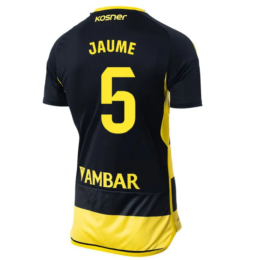 Danxen Niño Camiseta Jaume Grau #5 Negro Amarillo 2ª Equipación 2023/24 La Camisa