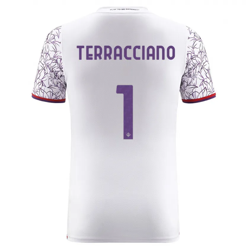 Danxen Niño Camiseta Pietro Terracciano #1 Blanco 2ª Equipación 2023/24 La Camisa