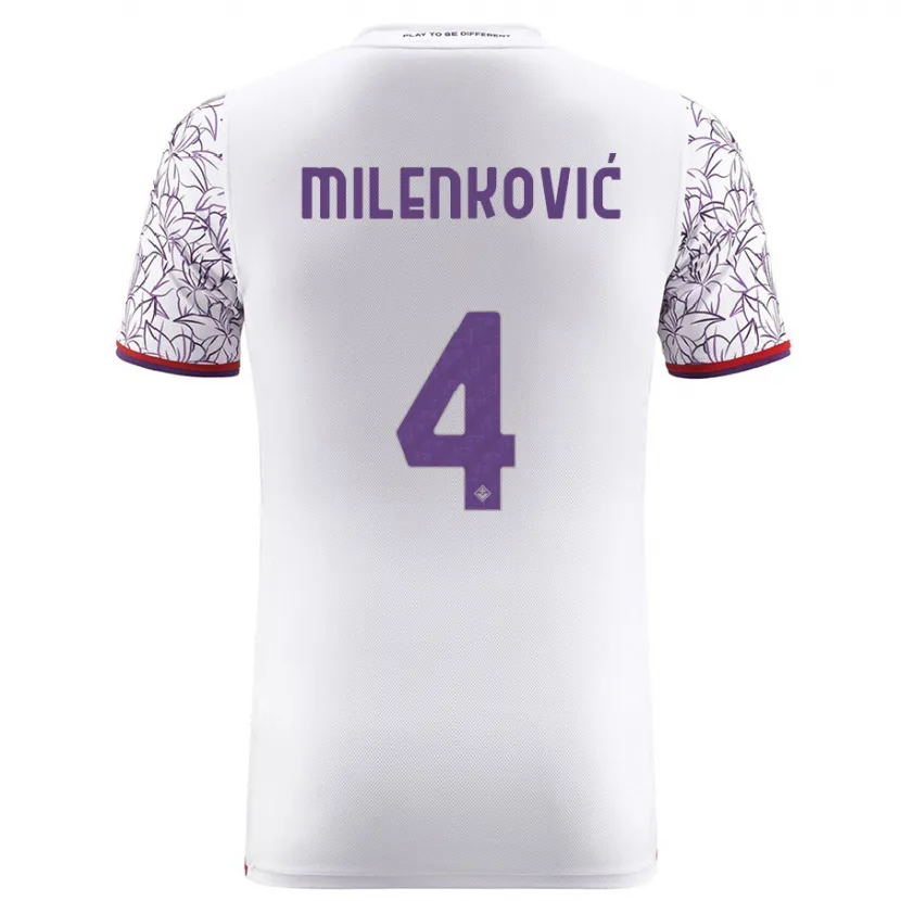 Danxen Niño Camiseta Nikola Milenković #4 Blanco 2ª Equipación 2023/24 La Camisa