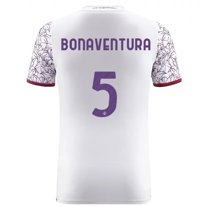 Danxen Niño Camiseta Giacomo Bonaventura #5 Blanco 2ª Equipación 2023/24 La Camisa