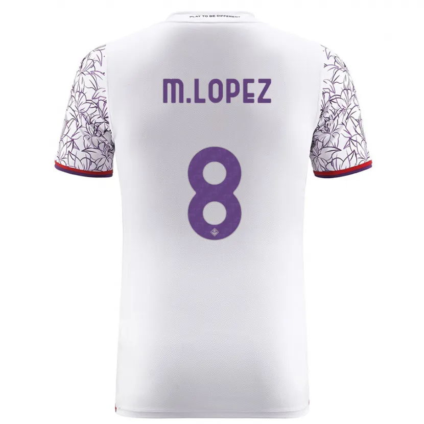 Danxen Niño Camiseta Maxime López #8 Blanco 2ª Equipación 2023/24 La Camisa