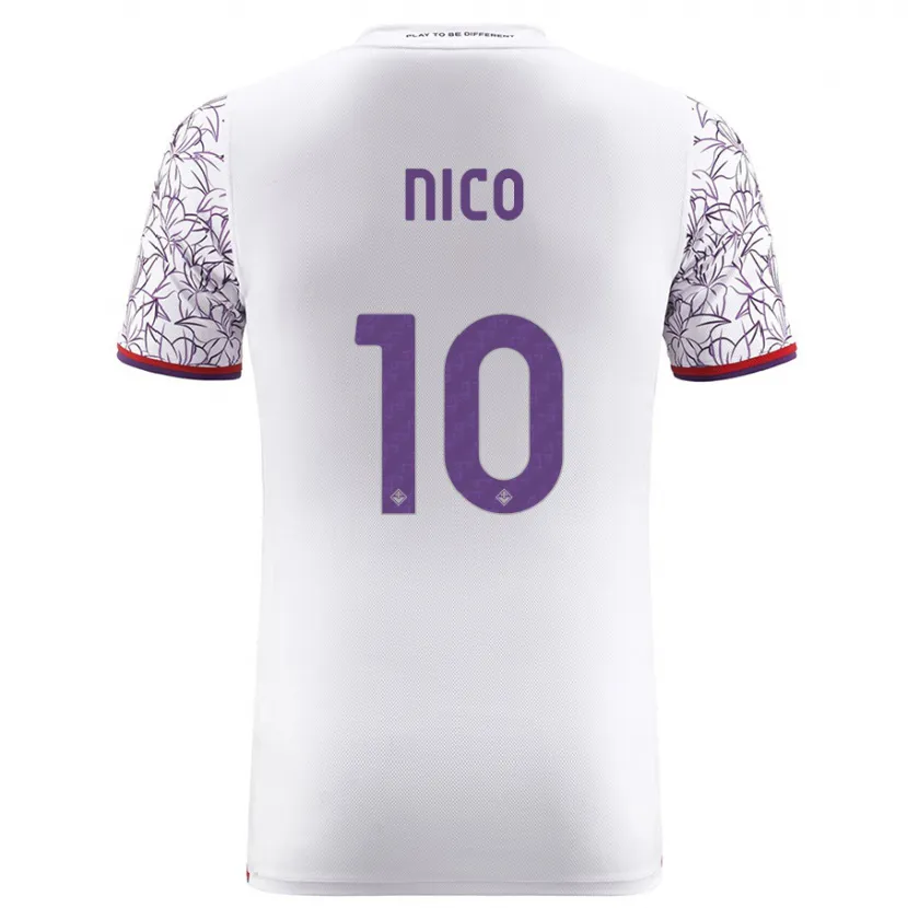 Danxen Niño Camiseta Nicolás González #10 Blanco 2ª Equipación 2023/24 La Camisa